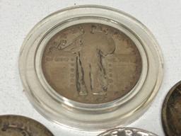 1926, Unknown Standing Liberty Date, 1950 and 1964D Quarters