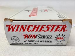 (50) Rounds Winchester "WinClean" 40 Smith & Wesson Ammo