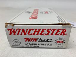 (50) Rounds Winchester "WinClean" 40 Smith & Wesson Ammo