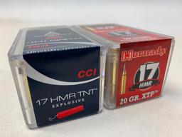 (2) Boxes Of CCI & Hornady 17HMR TNT (100) Rounds