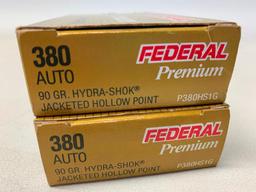 (93) Rounds Of Federal Premium 380 Auto Ammo