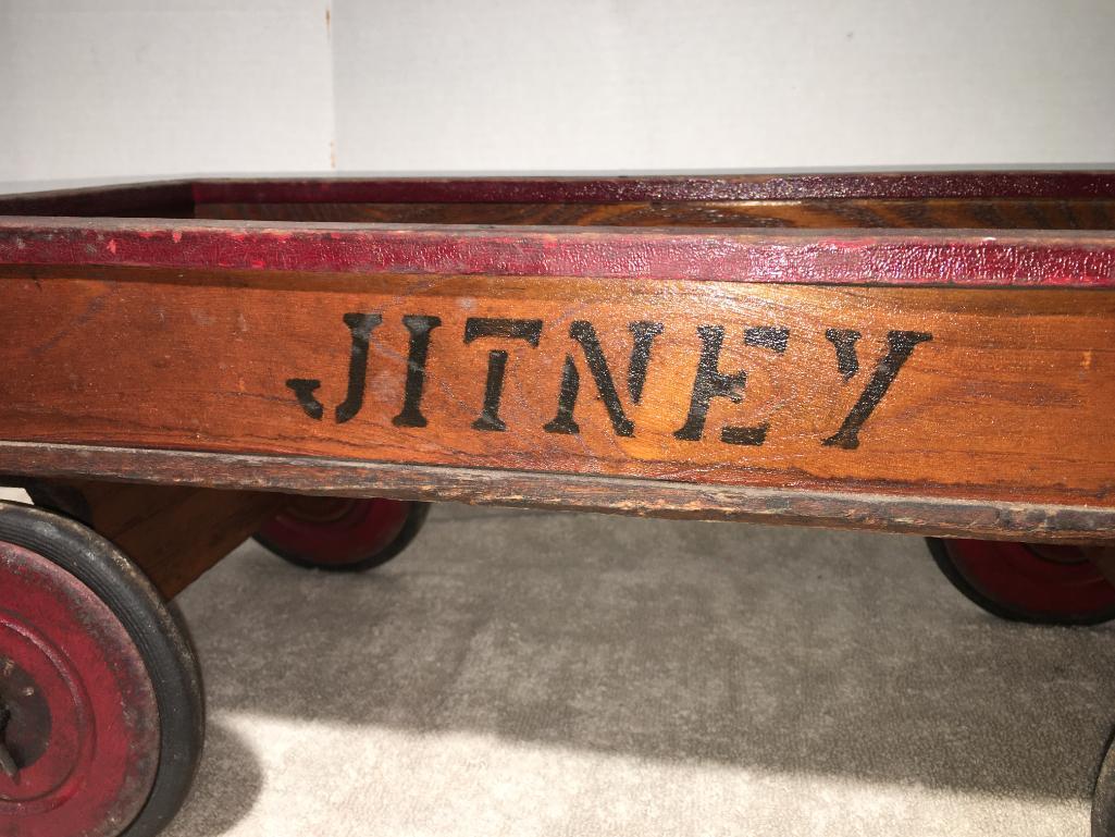 Antique Jitney Wooden Wagon