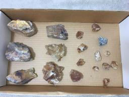 Group Lot of Misc Quartz and Agate Rocks