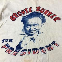 Vintage 1972 "Archie Bunker for President" Child's T-Shirt Size M 12-14