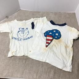 Two Vintage Childrens T-Shirts Size M