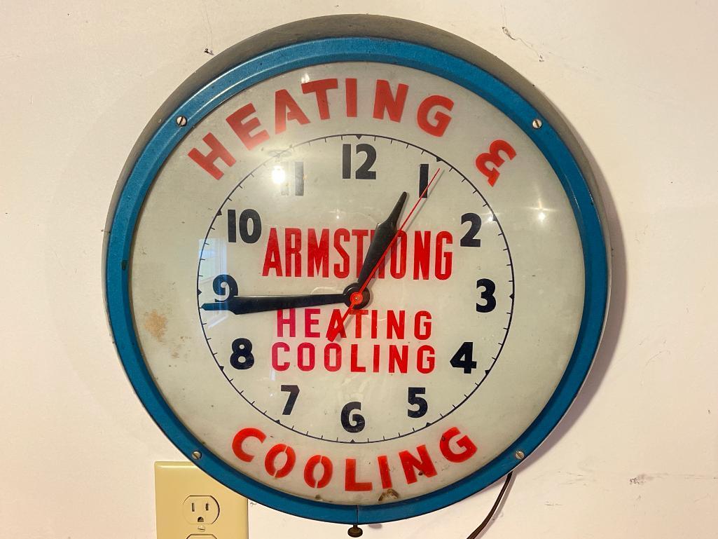 Vintage Armstrong Heating and Cooling Clock