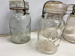 Group of 8 Vintage Glass Jars