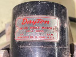 Dayton Universal AC/DC Motor: Face Mount, 1/5 HP, 10,000 Nameplate RPM, 115V AC, 5/16 in Shaft Dia.
