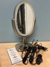Hair Curling Irons and Vanity Mirror
