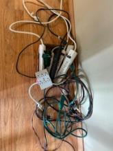 Group of Extension Cords and Power Strips
