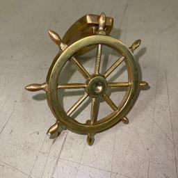 Brass Ship Wheel Door Knocker