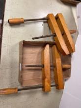 Two Wooden Clamps