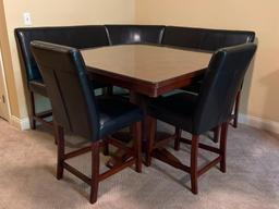 Table with Corner Bench Seating and 2 Chairs