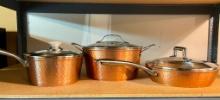 Group of 3 Gotham Copper Pots and Pans