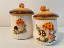 Group of 2 Merry Mushroom Canisters