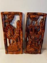 Pair of Ceramic Wall Hanging Pieces