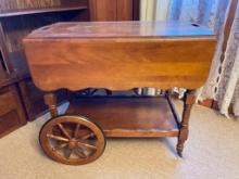 Vintage Wooden Bar Cart