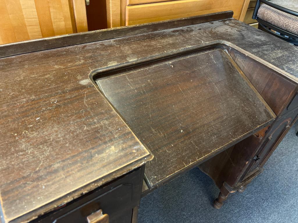 Vintage Wooden Drop Down Desk