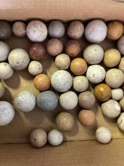 Group of Vintage Clay Marbles