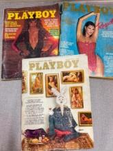 Group of 3 1970s Playboy Magazines