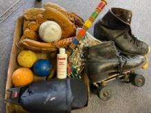 Group of Vintage Sporting Items