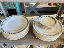 Group of Shenango China Dinner Plates and Saucers