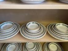 Shelf Lot of Dinner Place Settings for Three of Shenango China from King Cole Restaurant