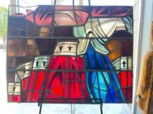 Custom Leaded Stained Glass Window from King Cole Restaurant