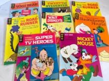 Group of 8 Hanna Barbera and Walt Disney Comic Books (1968)