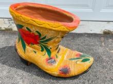 Large Pottery Boot Planter