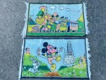 Pair of Mickey Mouse Rugs