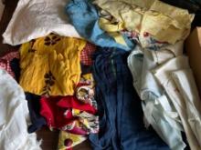 Group of Vintage Youth Clothing and Fabric