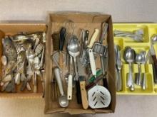 Large Lot of Flatware and Kitchen Utensils