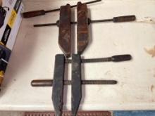 Two Antique Wood Clamps
