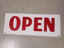 Hand Painted Double Sided Metal "Open" Sign
