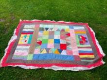 Unfinished Hand Made Double Sided Quilt