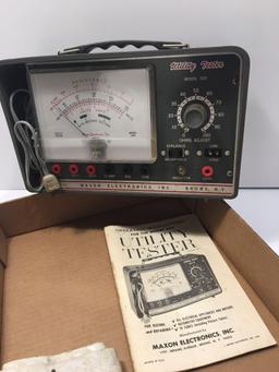 Vintage MAXON utility tester (model 200)/ instruction book, allen wrenches