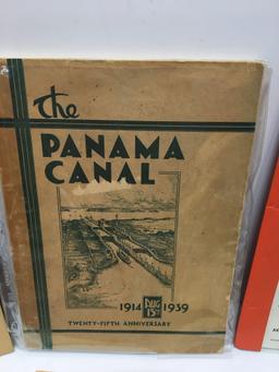 Vintage heavy trucks themed pamphlets, brochures, operators handbooks,Panama Canal 25th anniversary