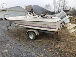1985 BAYLINER MARINE CORP 19 foot boat/ Force 125 Motor and Trailer