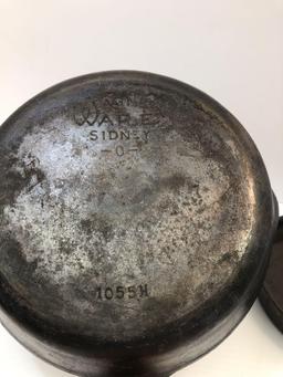 2 cast iron skillets(1- Taiwan,1- WAGNER WARE)