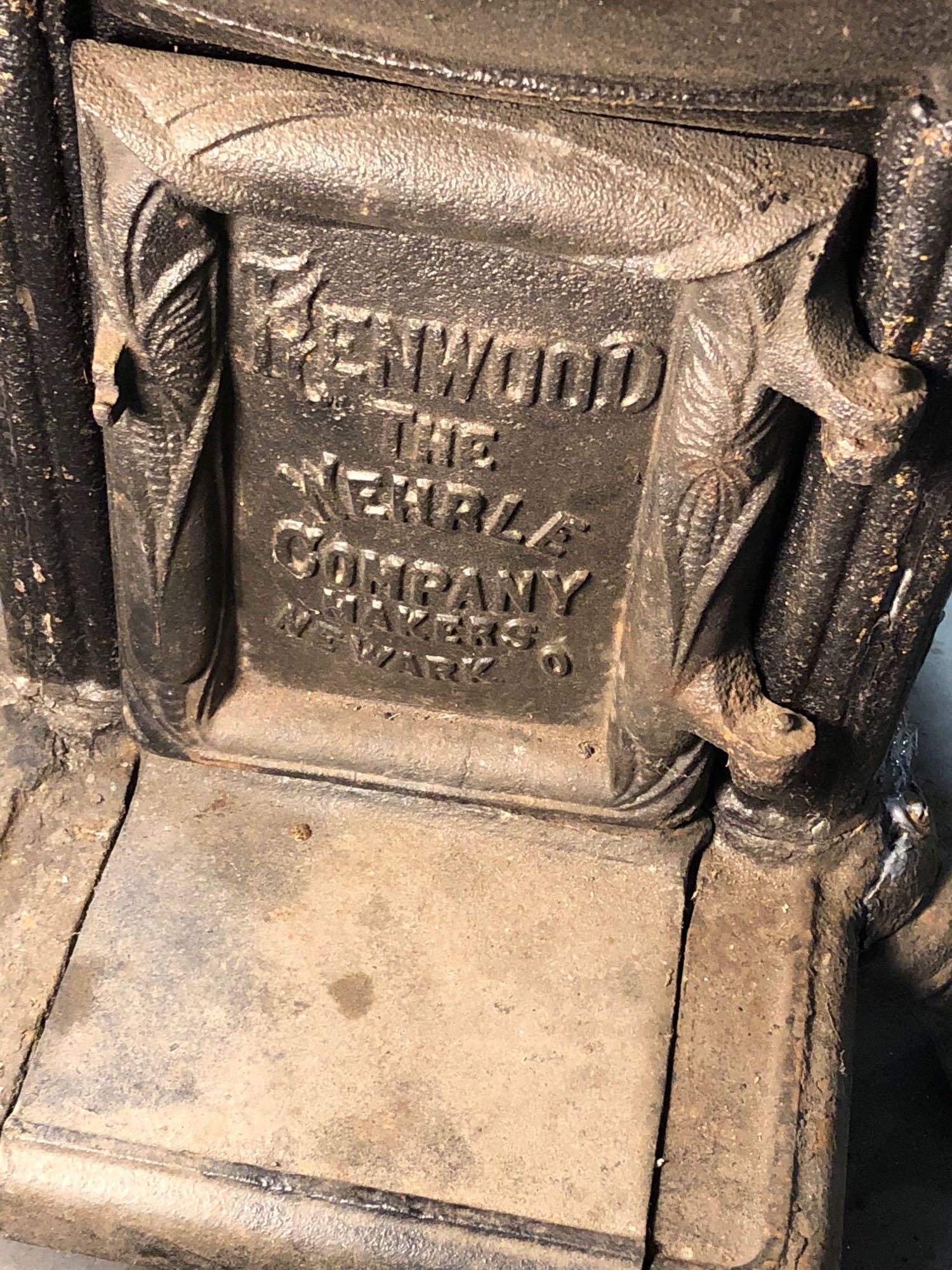 Antique KENWOOD "The Wehrle" Company cast iron butcher stove(front right leg repaired;photoed)