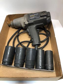 CRAFTSMAN electric 1/2" reversible impact wrench,SNAP ON 1/2" impact sockets