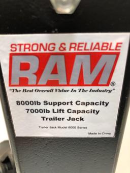 RAM trailer jack(model 8000 series;8000lb support capacity;7000lb lift capacity;new)