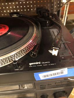 Gemini courts turntable Kenwood receiver amplifier double cassette deck