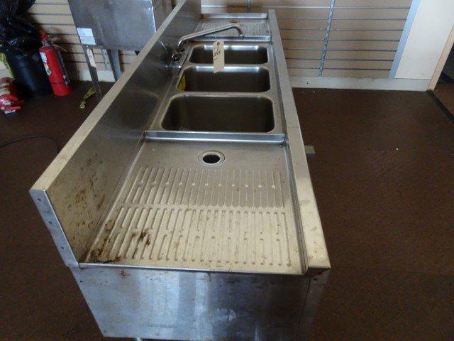 PERLICK 72" BAR SINK WITH 2 WASH BOARDS