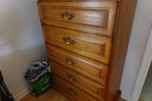 3 PC BEDROOM SET BY NEW CLASSIC NATURAL FINISH INCLUDING TALL CHEST NIGHT S