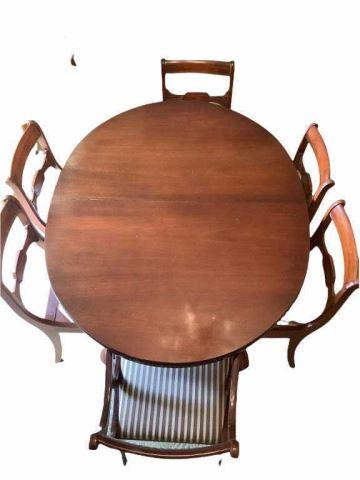 Drexel Mahogany Sheraton Style Table and (6)