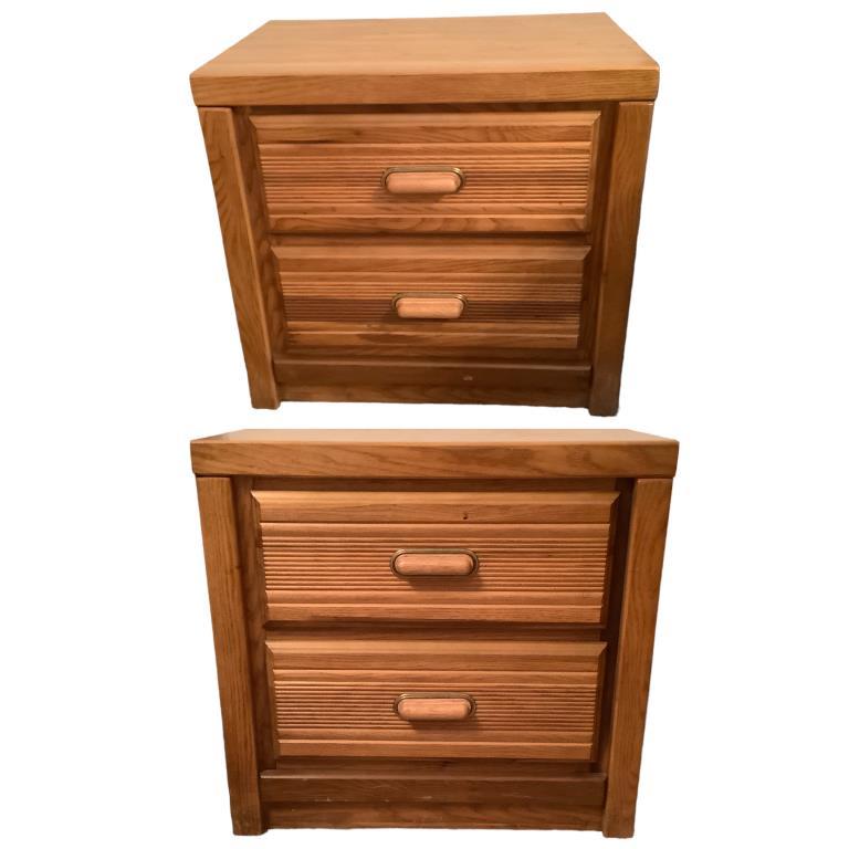 (2) Two-Drawer Night Stands--23 1/2" x 15", 22"