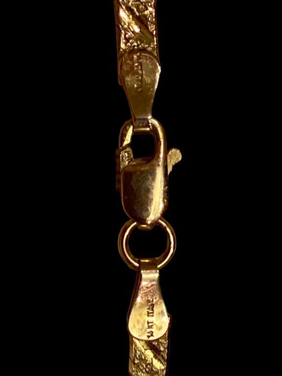 14 Kt Yellow Gold 30” Herringbone Chain with