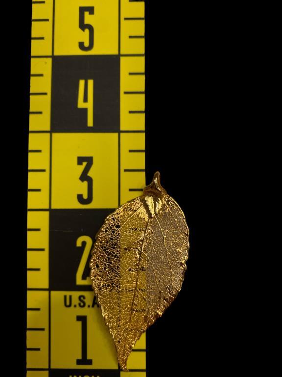 Leaf Pendant—Real Leaf Dipped in Gold—